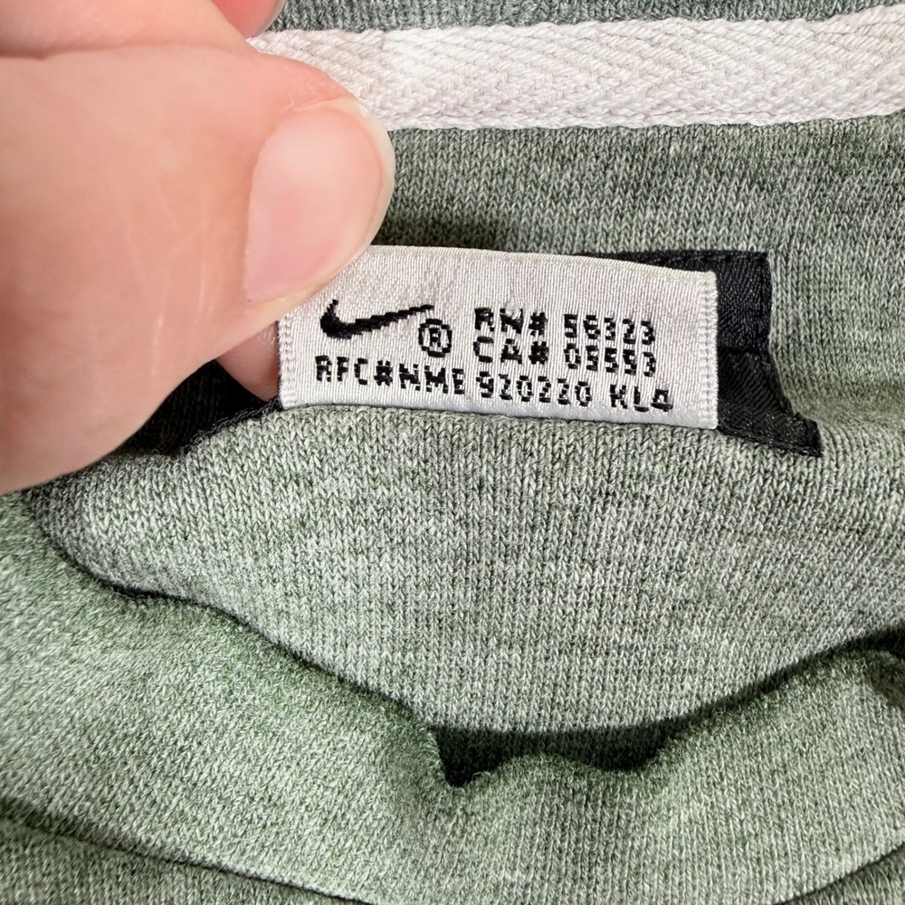 Vintage 90s Nike Spellout Crewneck Sweatshirt XL Sage Green Center Embroidered - Picture 5 of 16